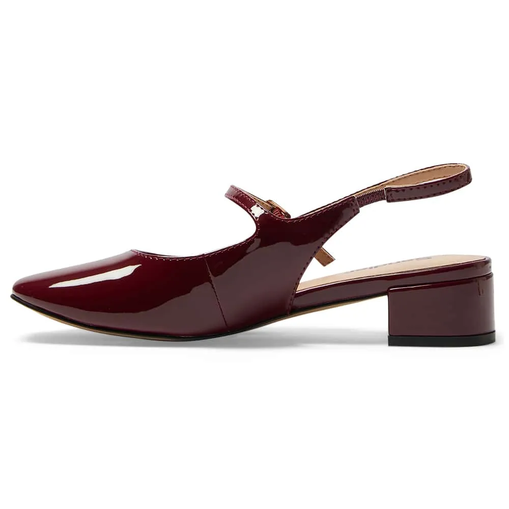 Soho Heel in Wine Patent