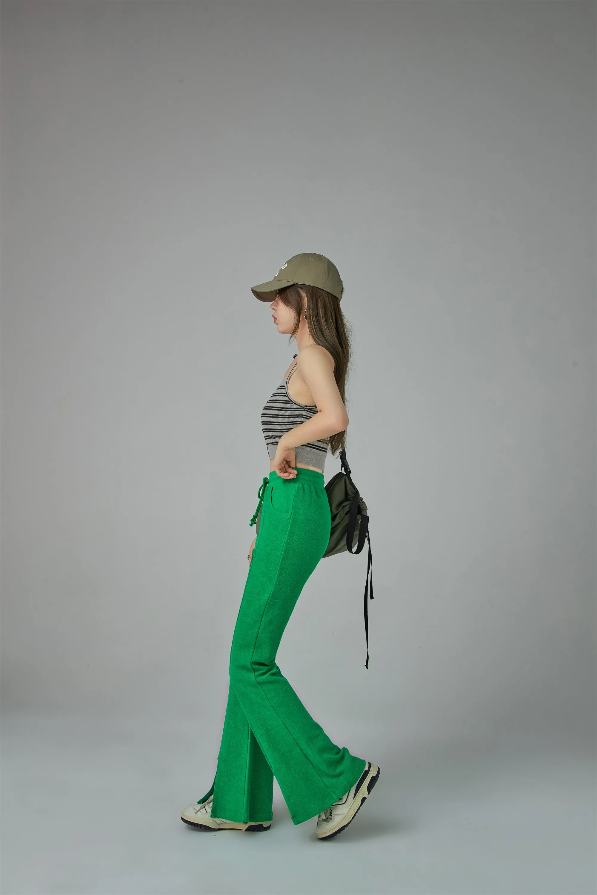 Strolling High Waist Flared Casual Pants