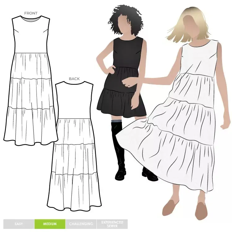 STYLE ARC • Nova Midi Dress Sewing Pattern