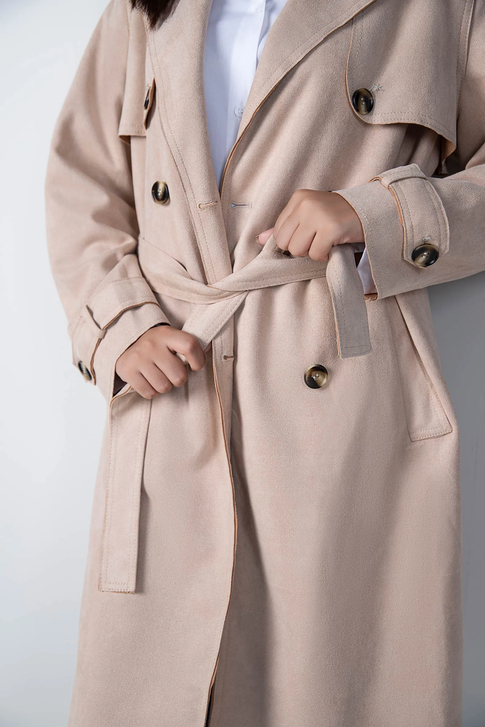 Suede Trench Coat | WEST-W24-28B