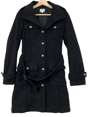 Takeo Kikuchi Japan.  Black Parka Trench Coat Jacket