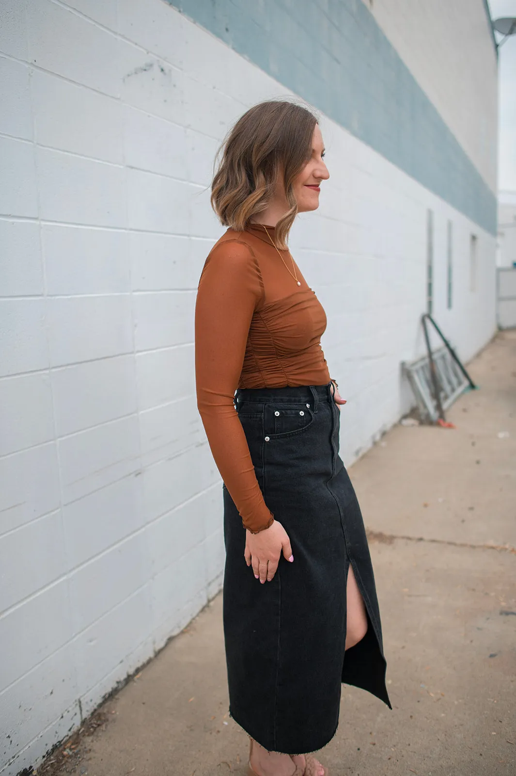 The Nira Denim Skirt