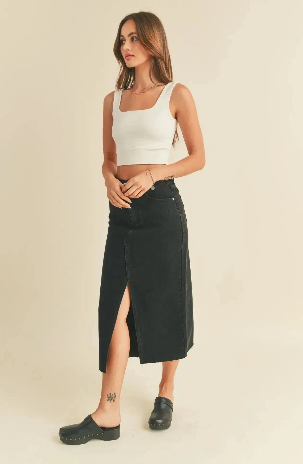 The Nira Denim Skirt