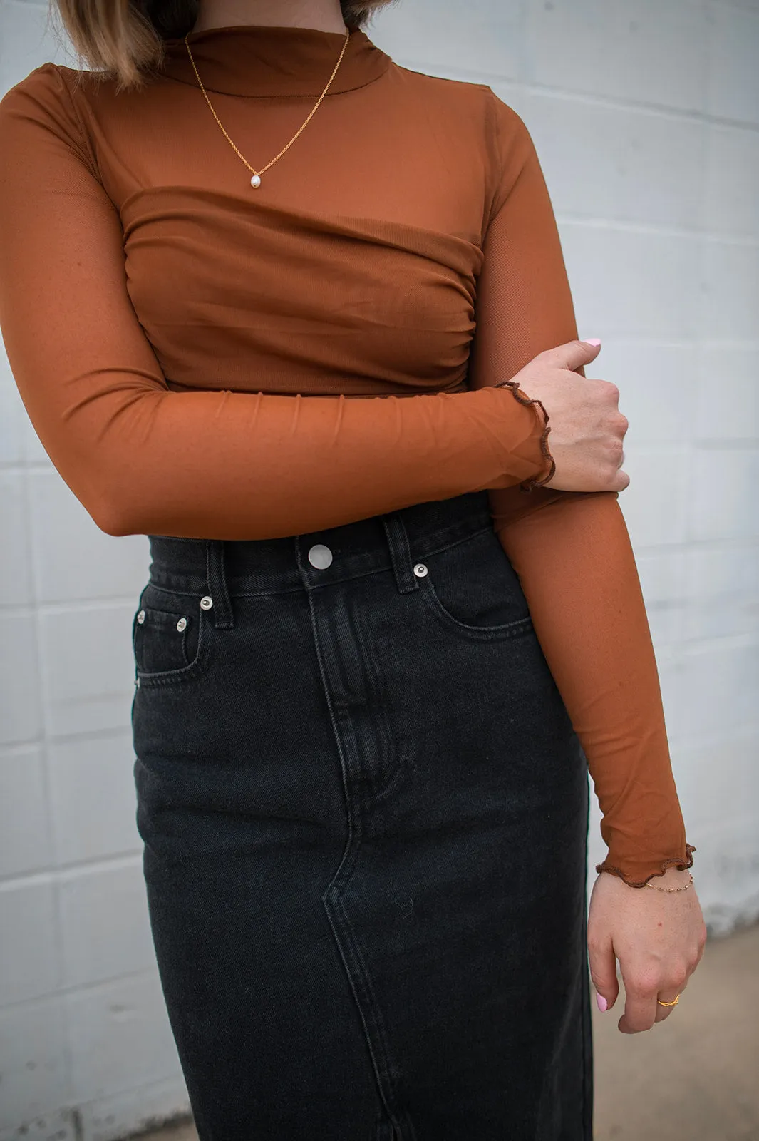 The Nira Denim Skirt