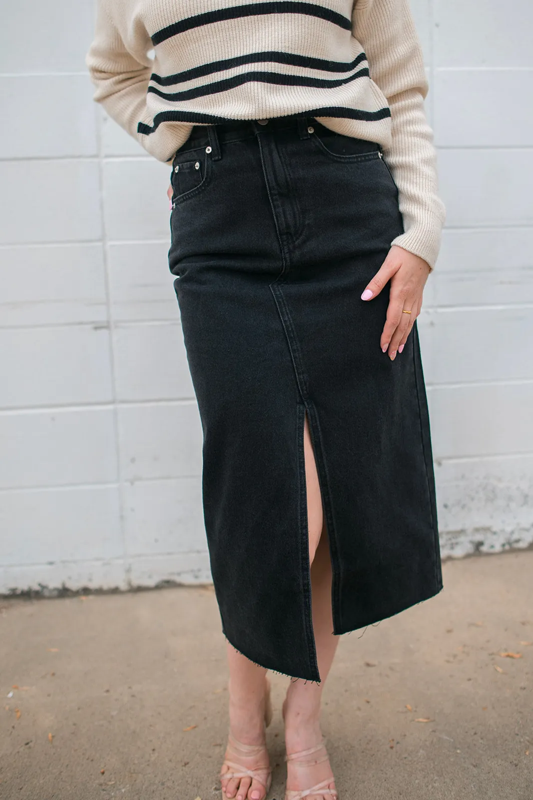 The Nira Denim Skirt