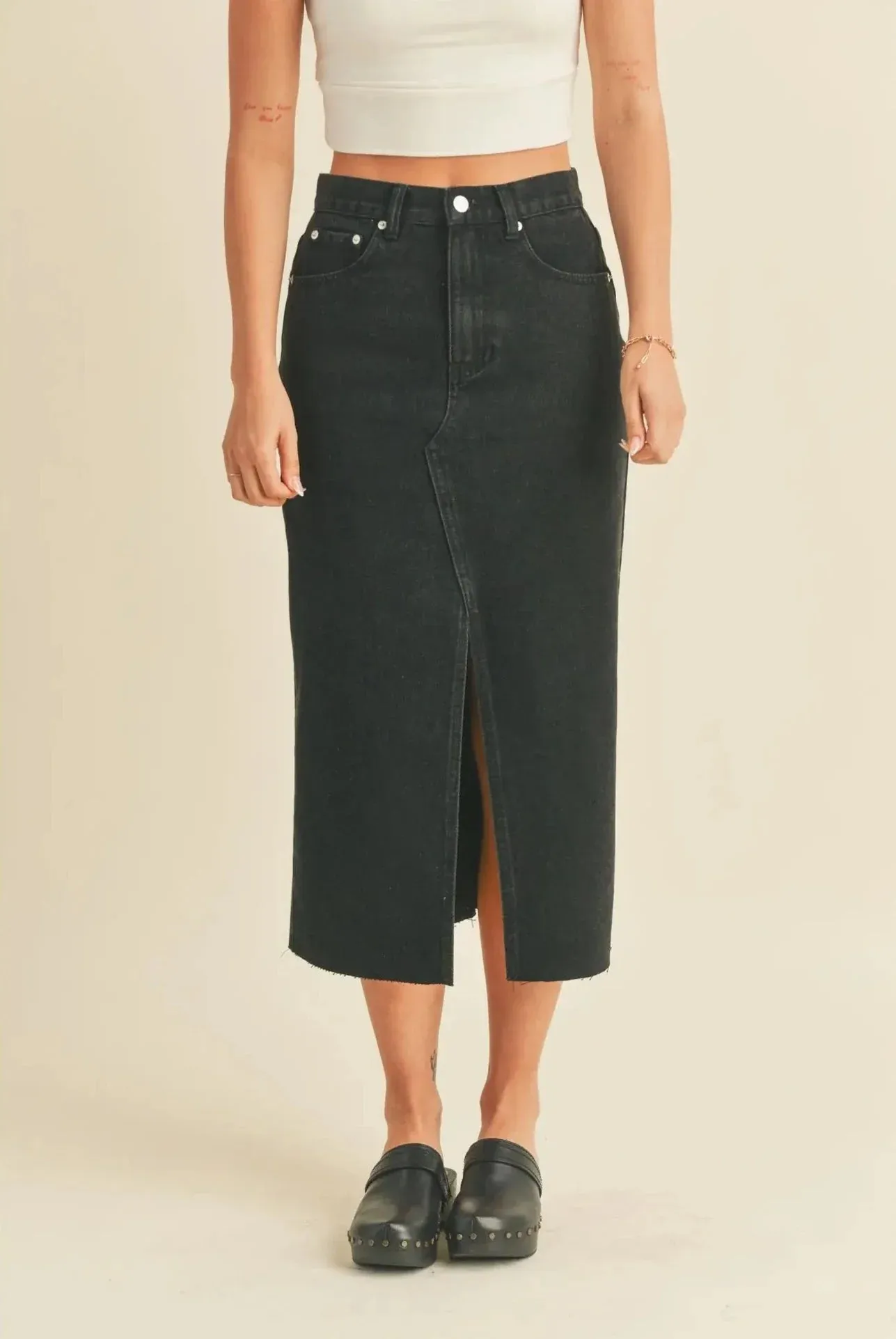 The Nira Denim Skirt