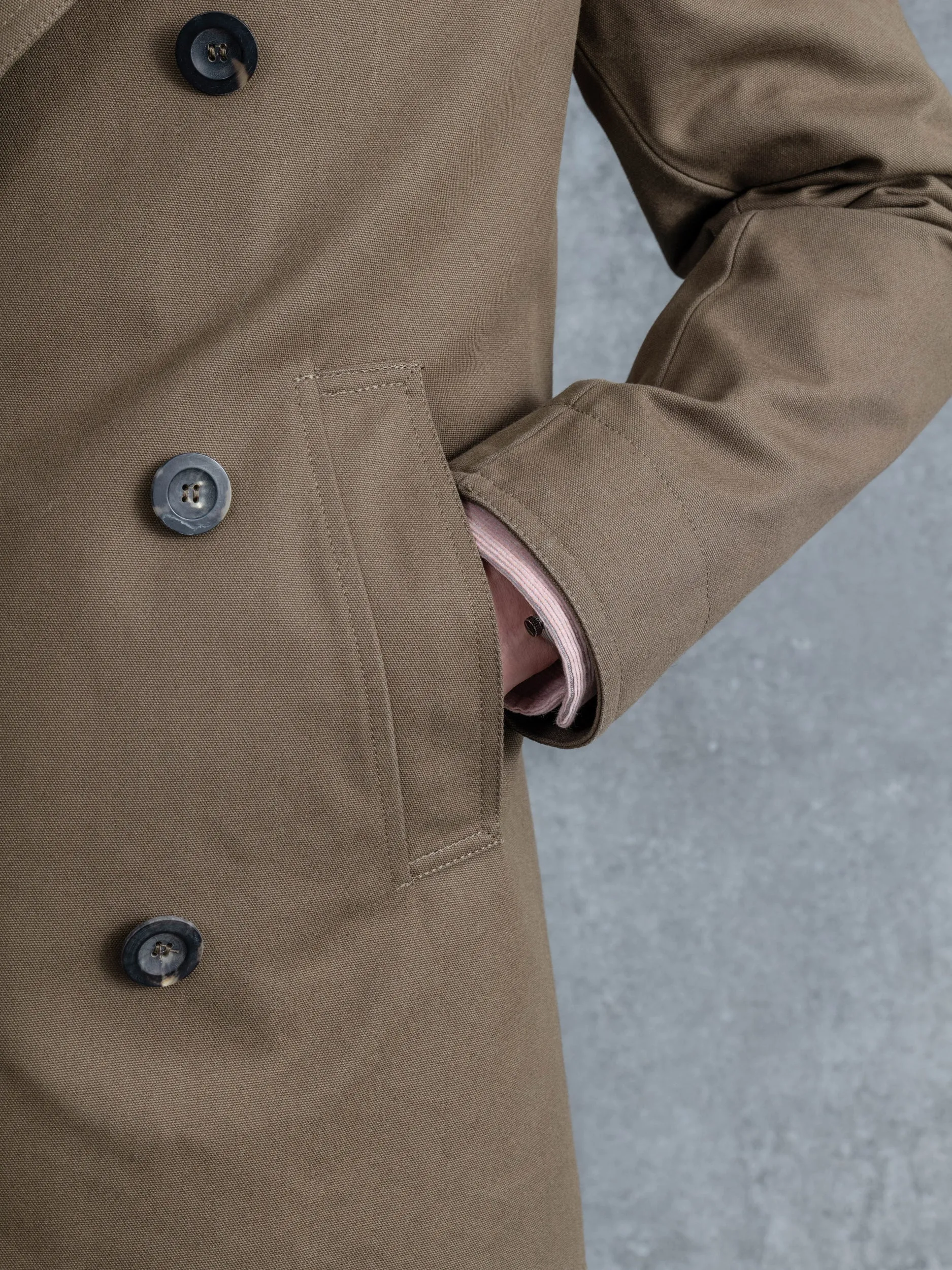 The Ventile® Peacoat - Nato Green