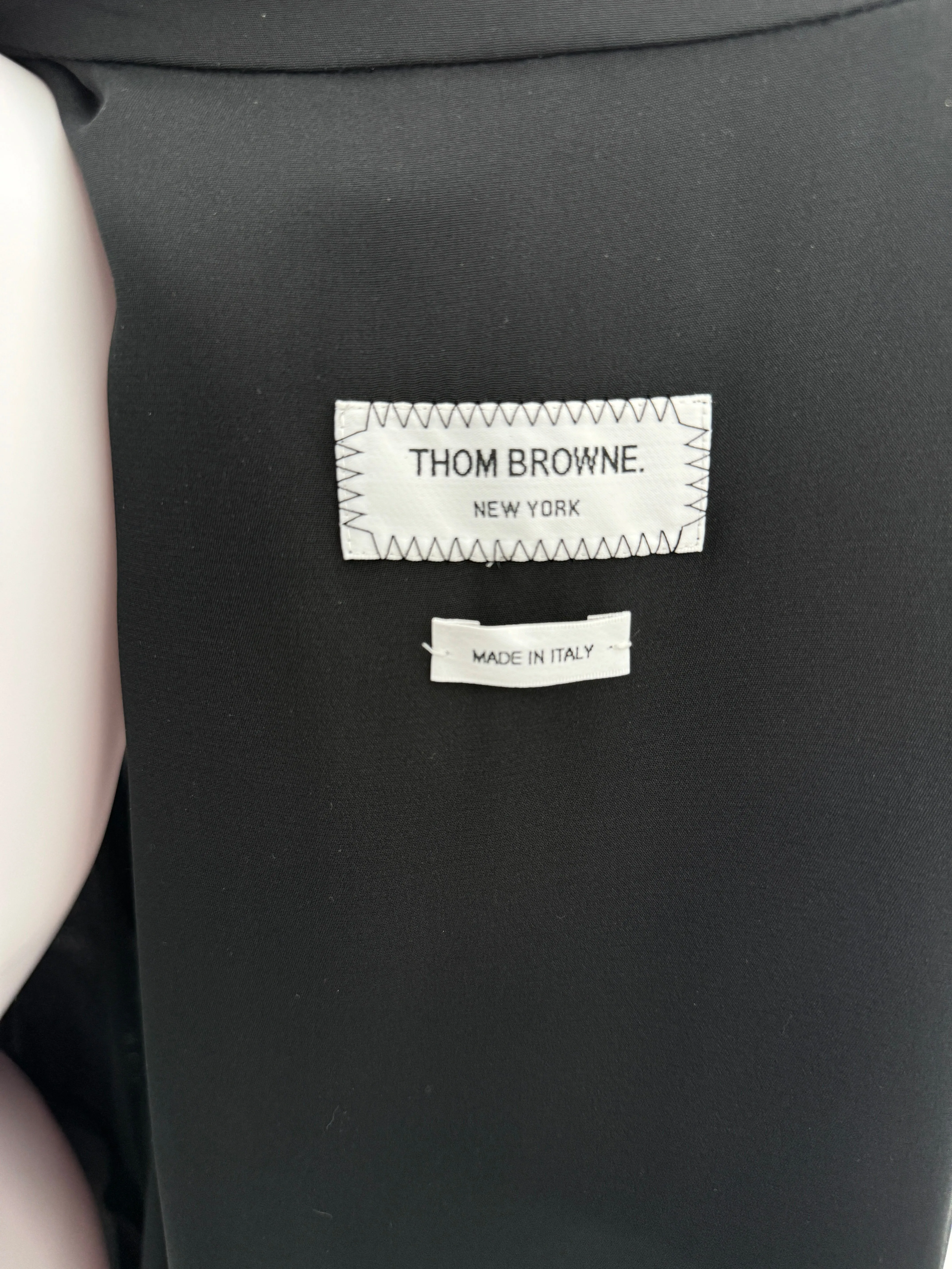 Thom Browne grosgrain-tip trenchcoat dress