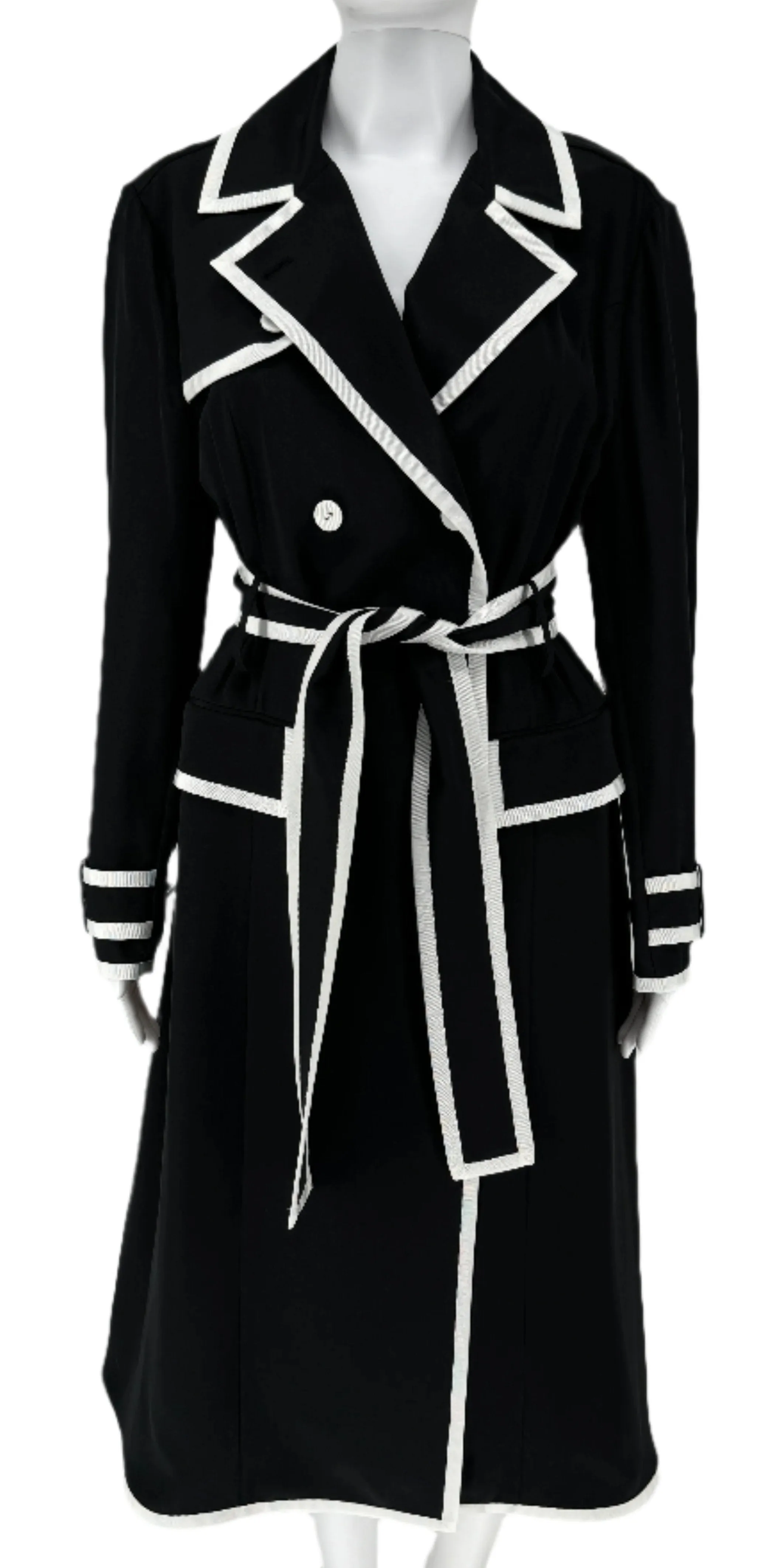 Thom Browne grosgrain-tip trenchcoat dress