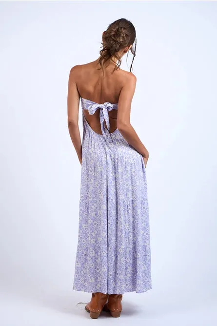 Tie Back Floral Maxi Dress