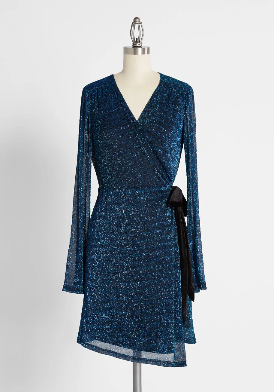 To Shining Sea Knit Wrap Dress