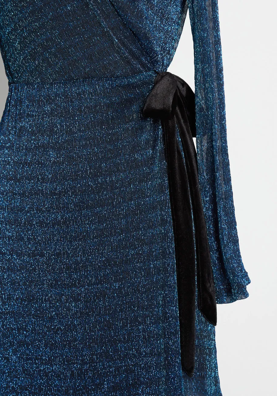 To Shining Sea Knit Wrap Dress