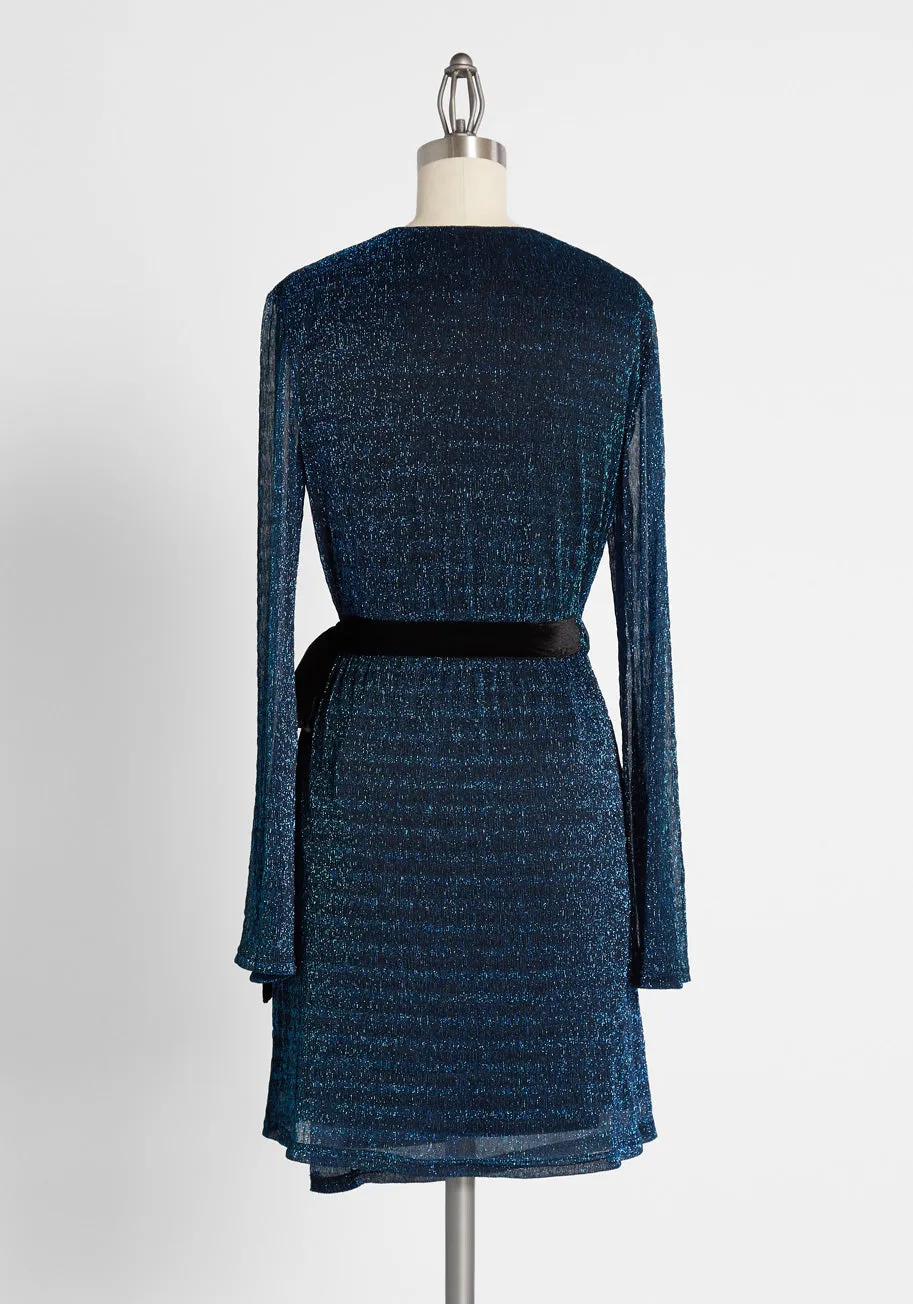 To Shining Sea Knit Wrap Dress