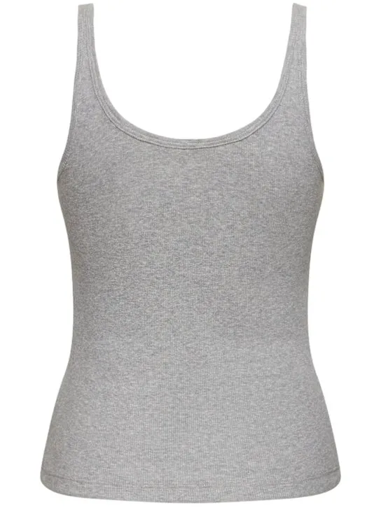 Valentino   Ribbed jersey logo tank top 