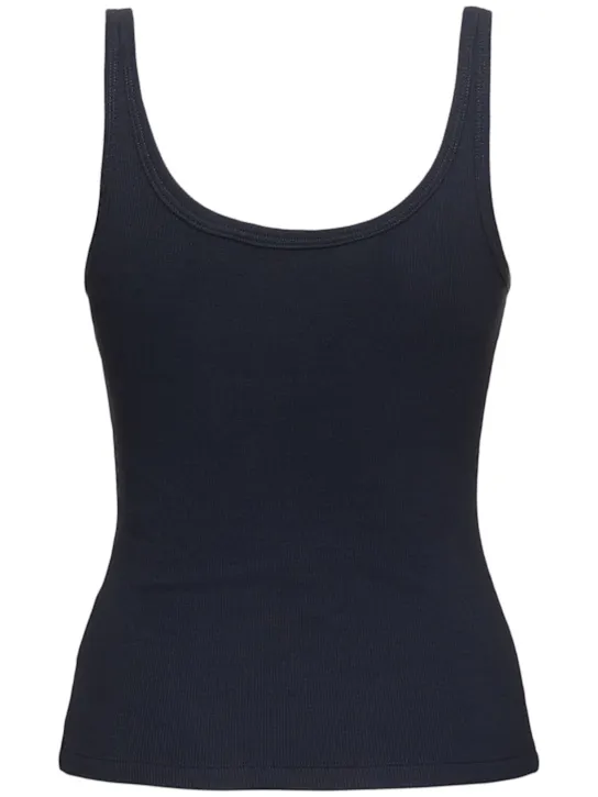 Valentino   Ribbed jersey logo tank top 