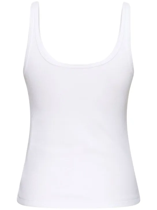 Valentino   Ribbed jersey logo tank top 