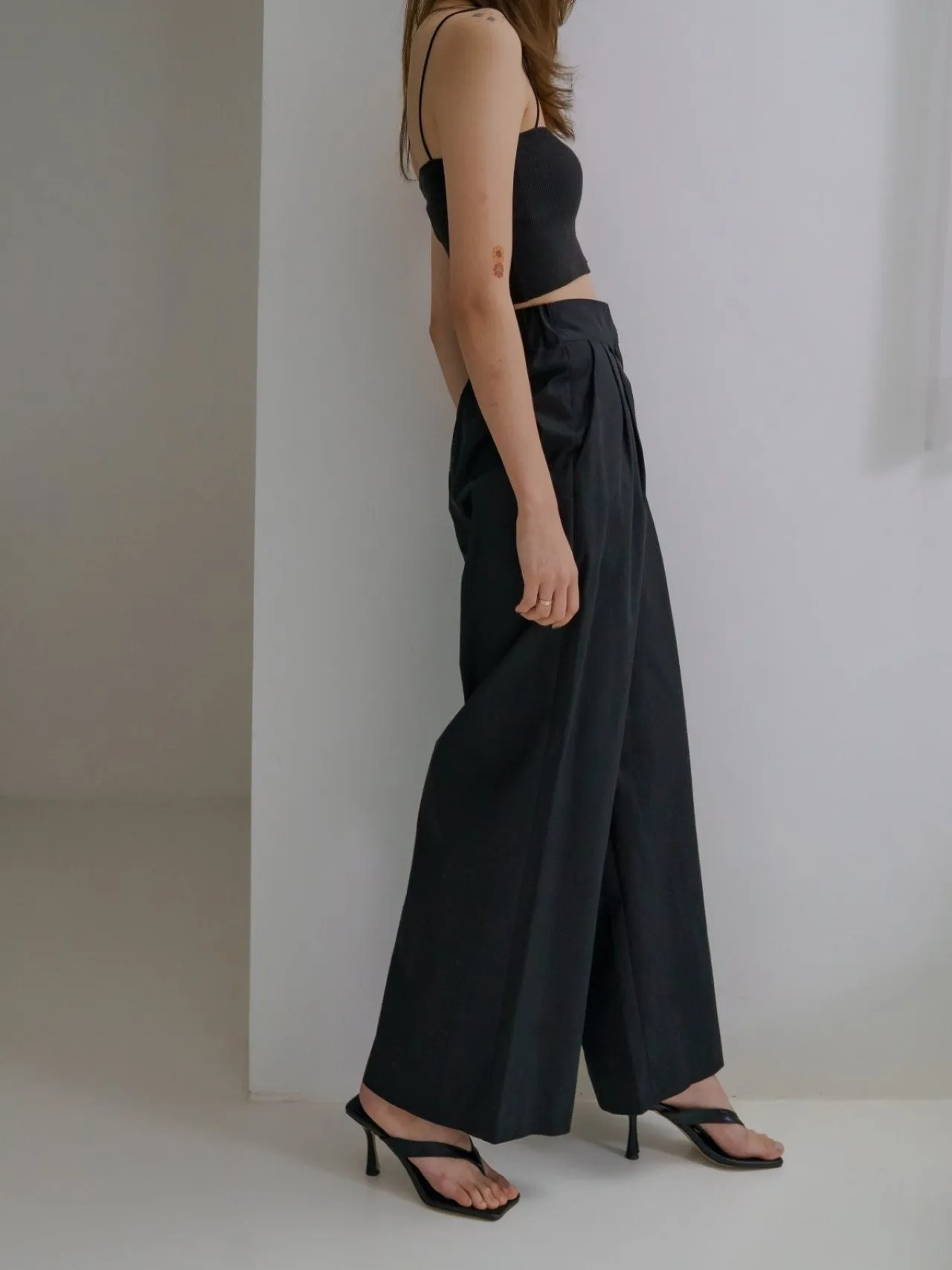 WIDE COTTON PANTS