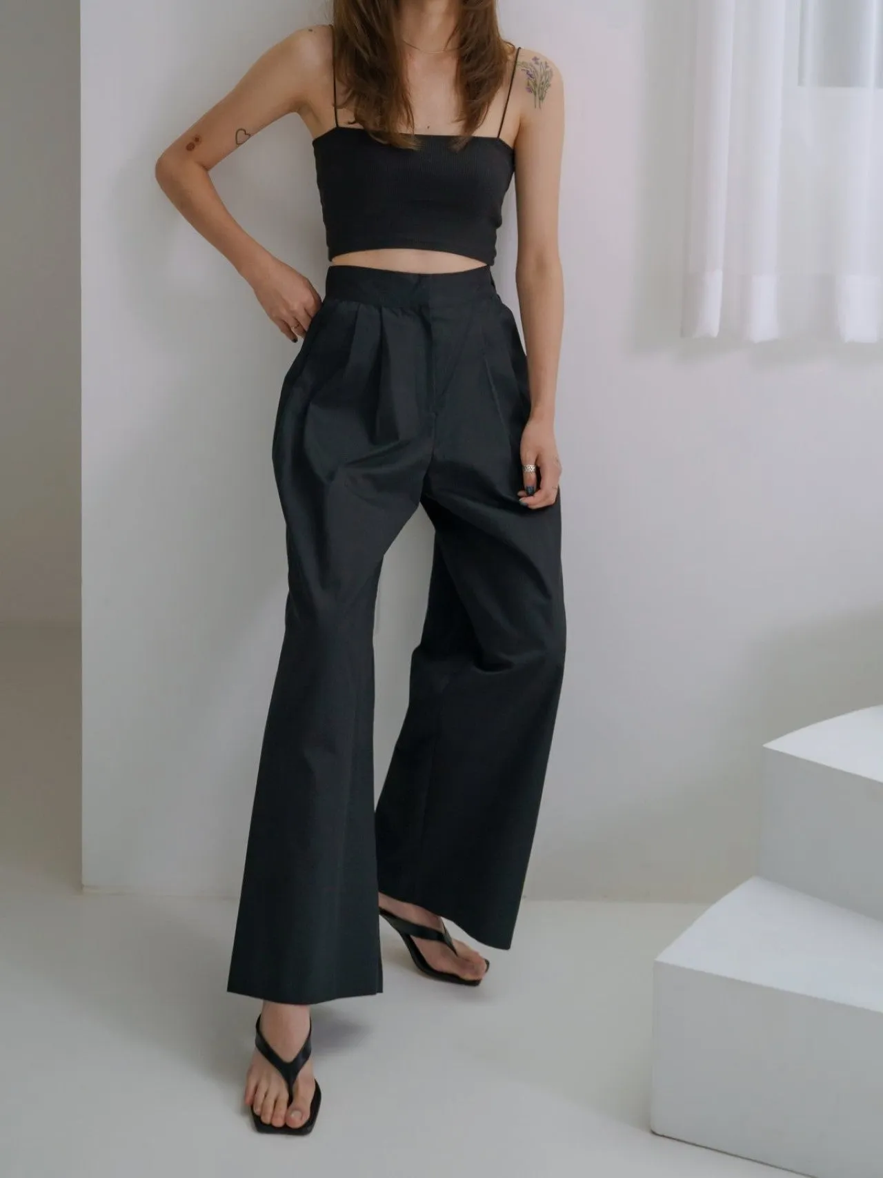 WIDE COTTON PANTS