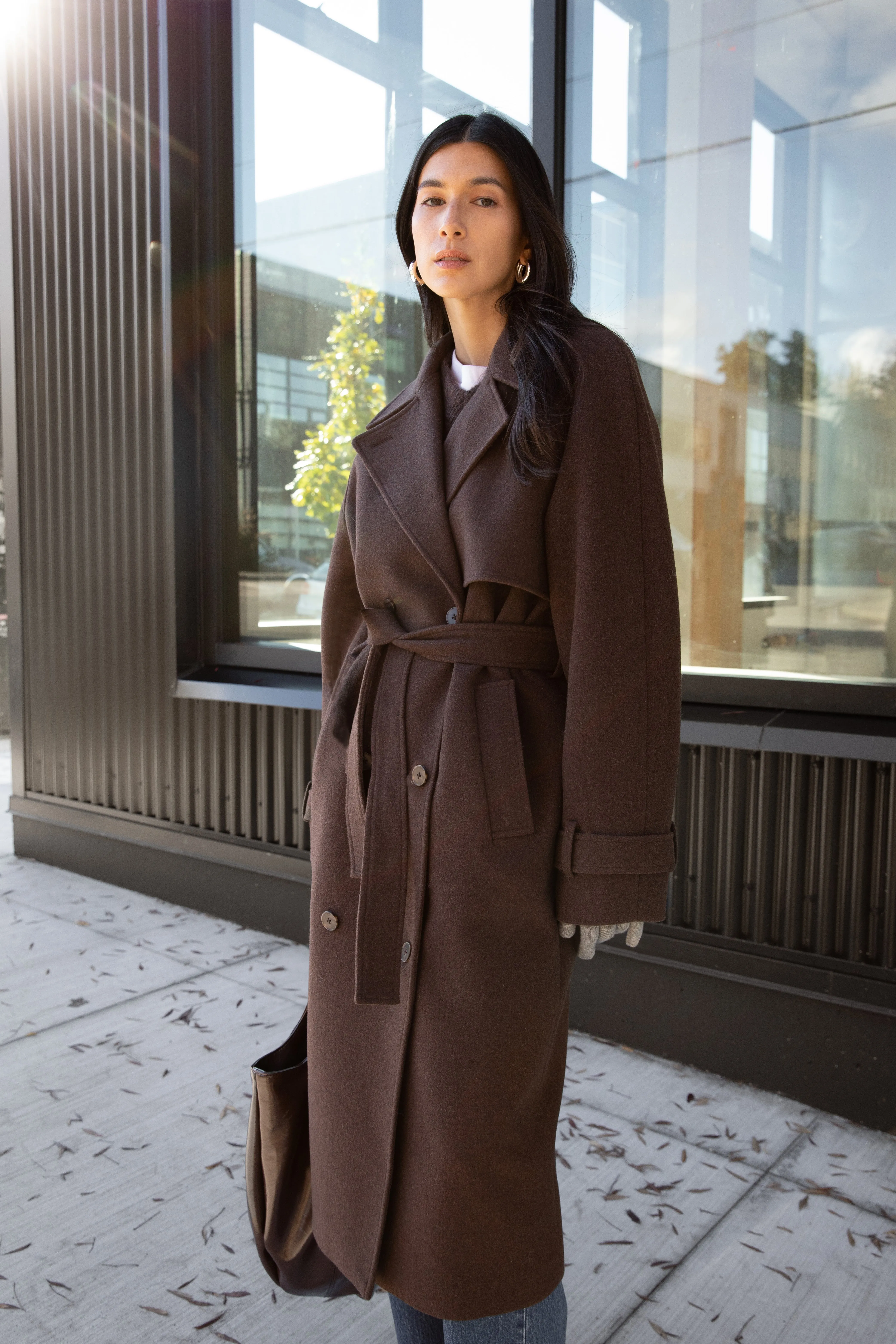 WOOL-BLEND TRENCH COAT